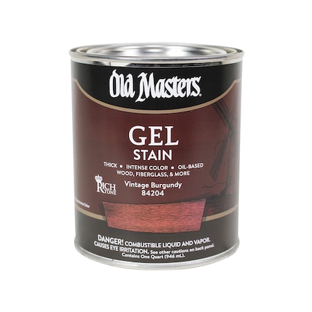 Old Masters Semi-Transparent Vintage Burgundy Oil-Based Alkyd Gel Stain 1 qt 84204